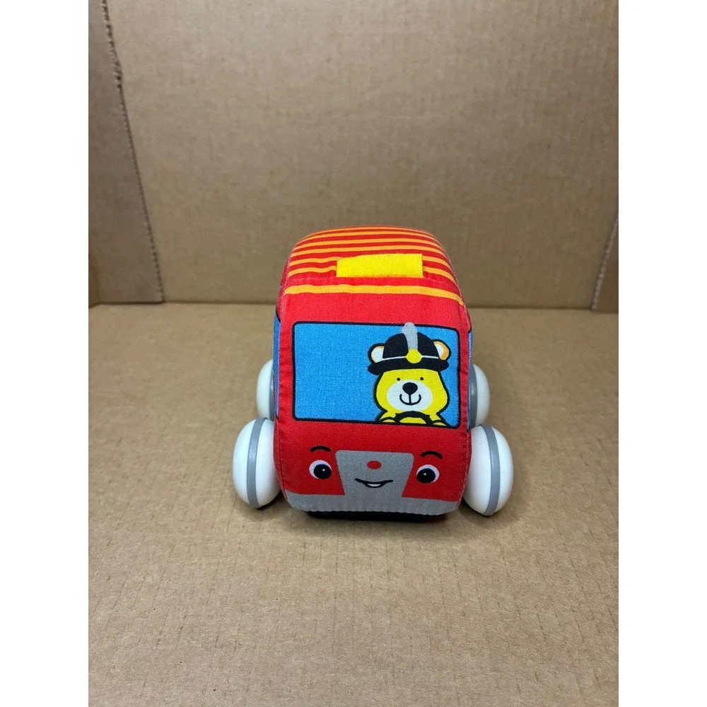 Melissa & Doug Toy Fire Truck Kids OS Red Pull-Back Plush Friction Vehicle